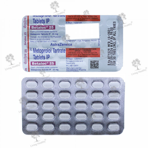 BETALOC 25 MG TAB(30 TAB)