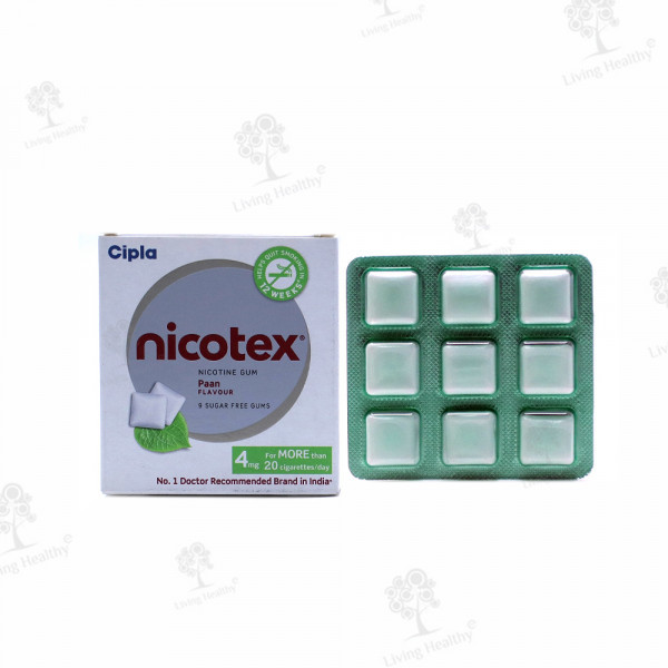 NICOTEX 4 MG GUM (PAN FLAVOUR)(9 GUM)