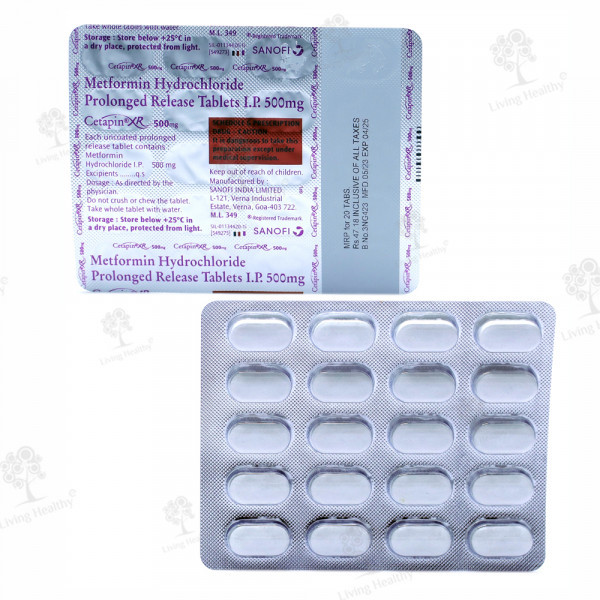 CETAPIN XR 500 MG TAB(20 TAB)