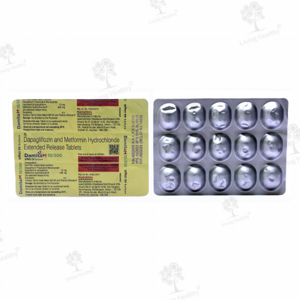 DAMITA M 10/500 MG TAB (15 TAB)