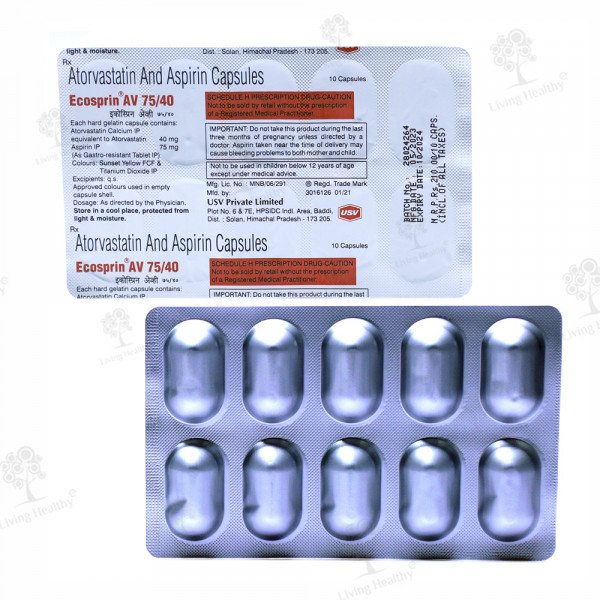 ECOSPRIN AV 75/40 MG CAP (10 CAP)