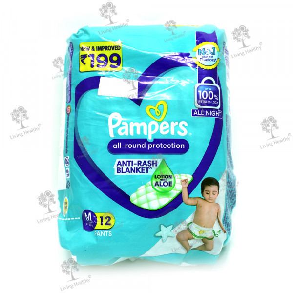 PAMPERS BABY PANT (M) (12 PCS)
