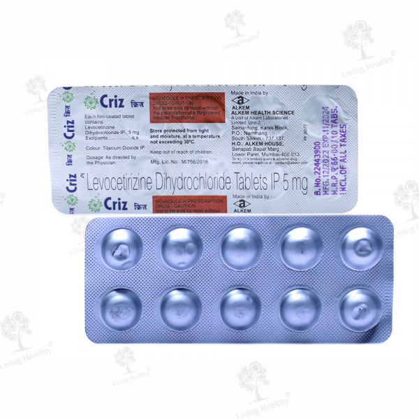 CRIZ 5 MG (10 TAB)