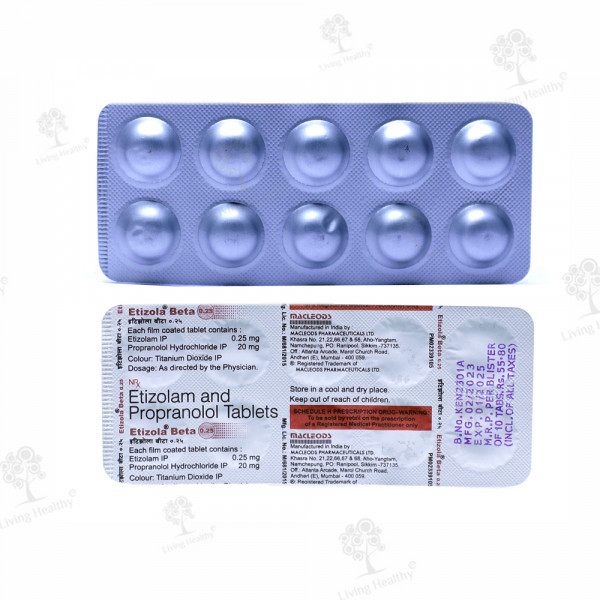 ETIZOLA BETA 0.25 MG TAB (10  TAB)